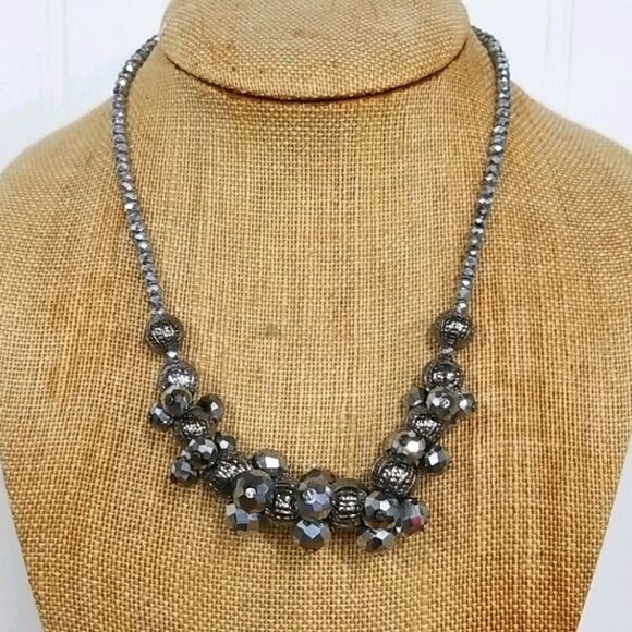 Silver Multi Bead Necklace - Picture 1 of 5